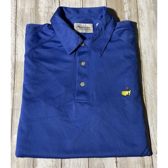 Masters Other - Masters Performance Short Sleeve Golf Polo‎ Men's Size Large Blue.
